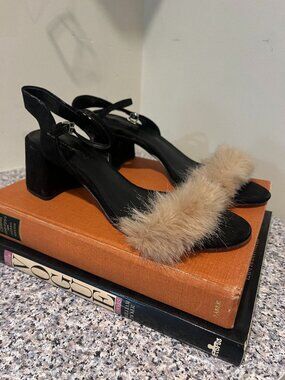 Suede Furry High heel Sandals